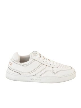 Celine White Leather Low-Top Lace-Up Sneaker